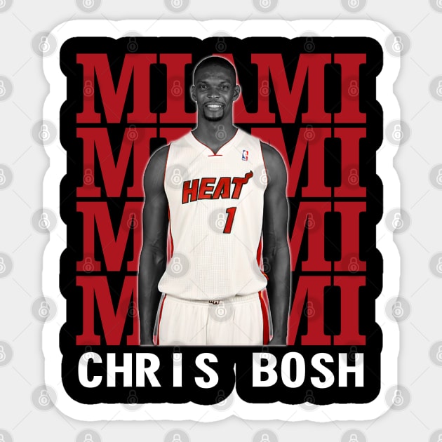 Miami Heat Chris Bosh Sticker by Thejockandnerd